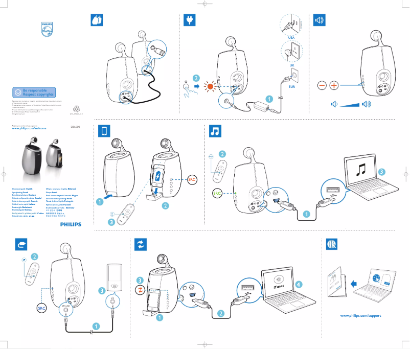 Page n°1 - Guide de démarrage rapide Philips Fidelio DS6600