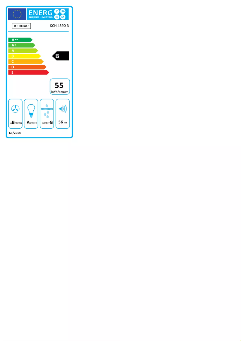 Page 1 de la notice Label énergétique Kernau KCH 4590 B