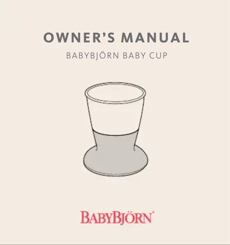 Image de la première page du manuel de l'appareil Baby Cup