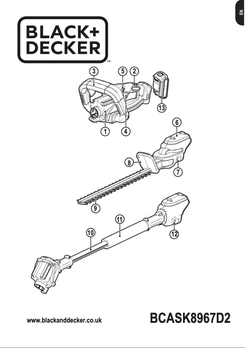 Page 1 de la notice Manuel utilisateur Black & Decker BCASK8967D2