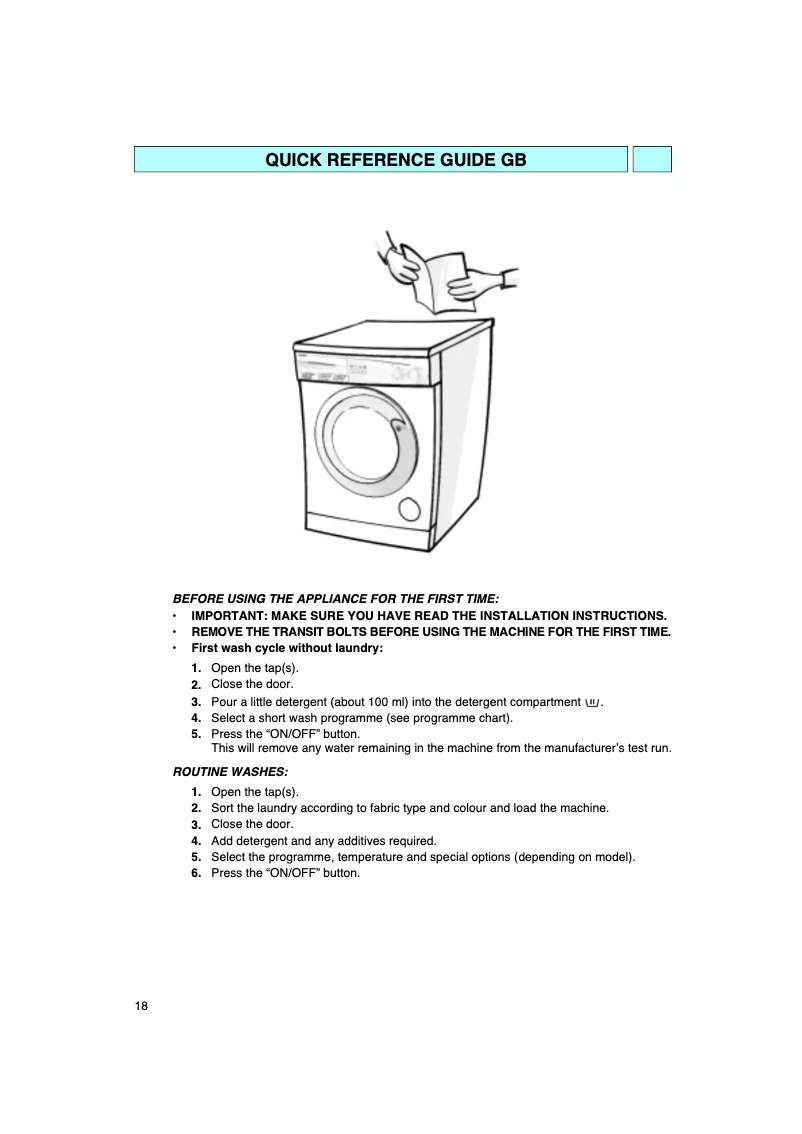 Page n°1 - Manuel utilisateur Ignis AWV 465