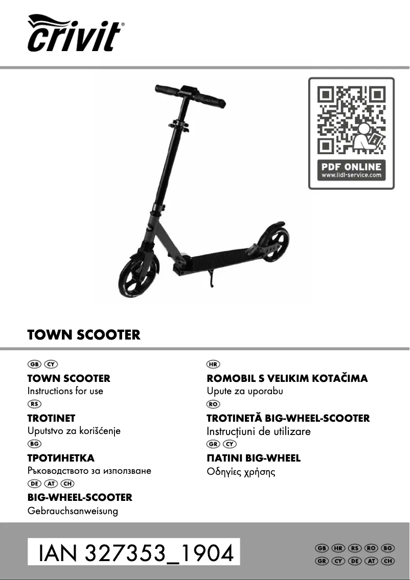Page n°1 - Manuel utilisateur Crivit BW-7170