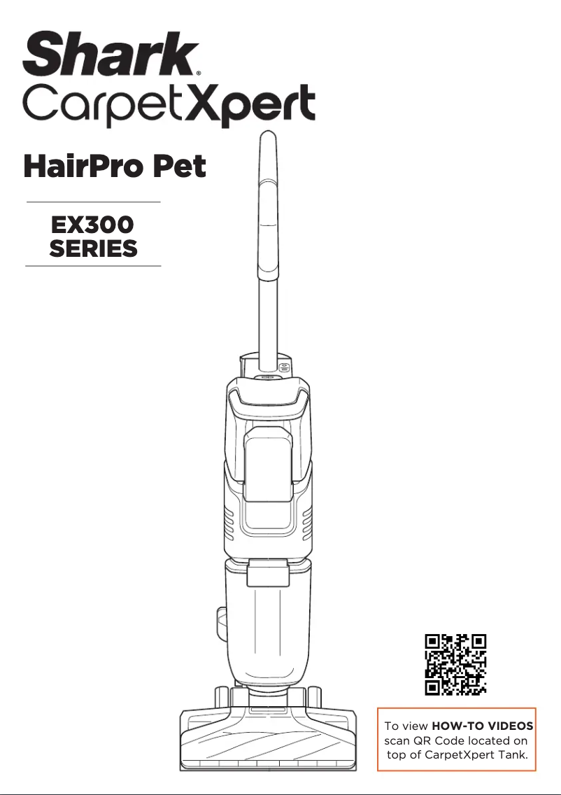 Page 1 de la notice Manuel utilisateur Shark CarpetXpert EX300UK