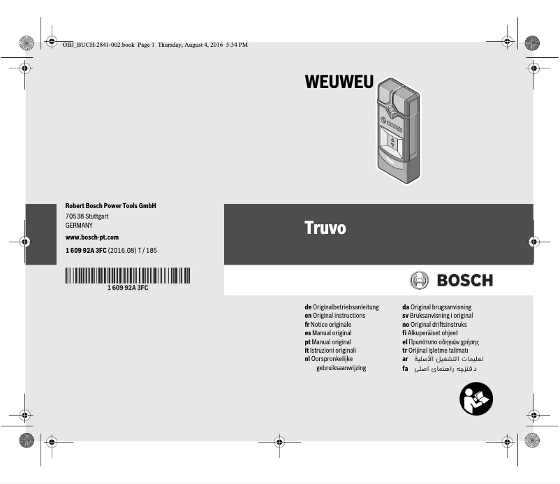 Page 1 de la notice Manuel utilisateur Bosch Truvo