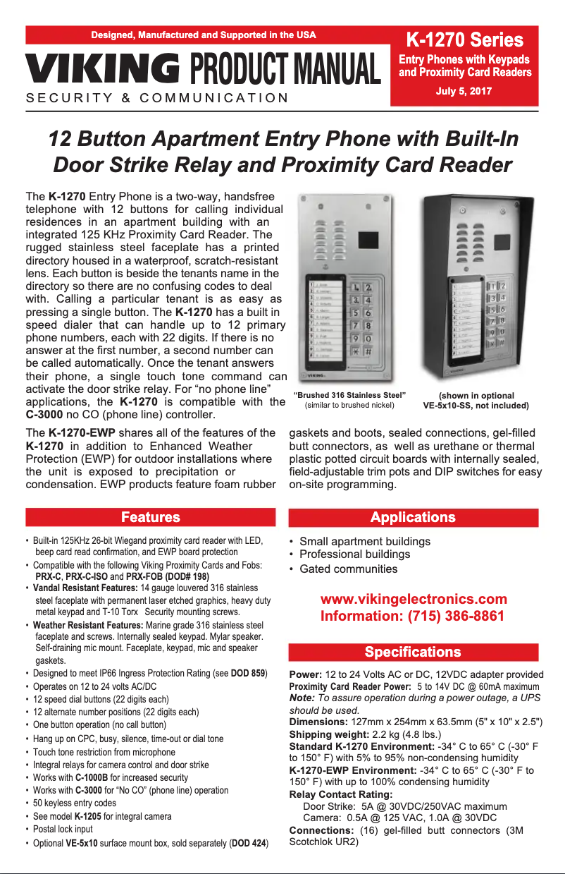 Image de la première page du manuel de l'appareil K-1270