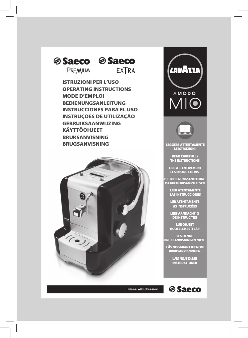 Page n°1 - Manuel utilisateur Philips Saeco Lavazza A Modo Mio Extra