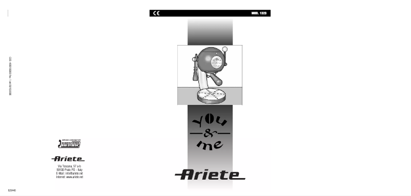 Page n°1 - Manuel utilisateur Ariete You&Me 1323