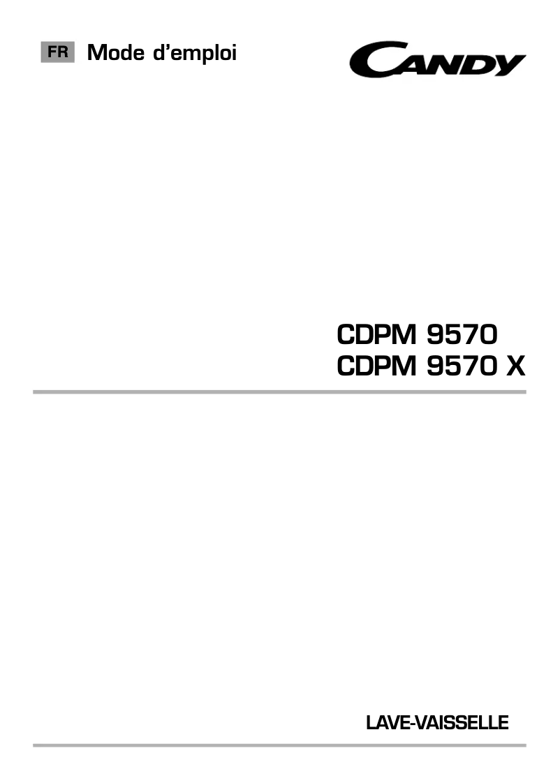 Image de la première page du manuel de l'appareil CDPM 9570X-47