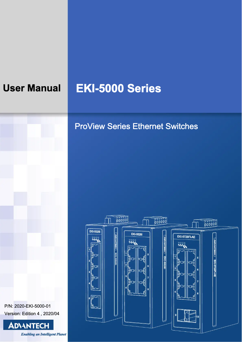 Page 1 de la notice Manuel utilisateur Advantech EKI-5524MMI-AE