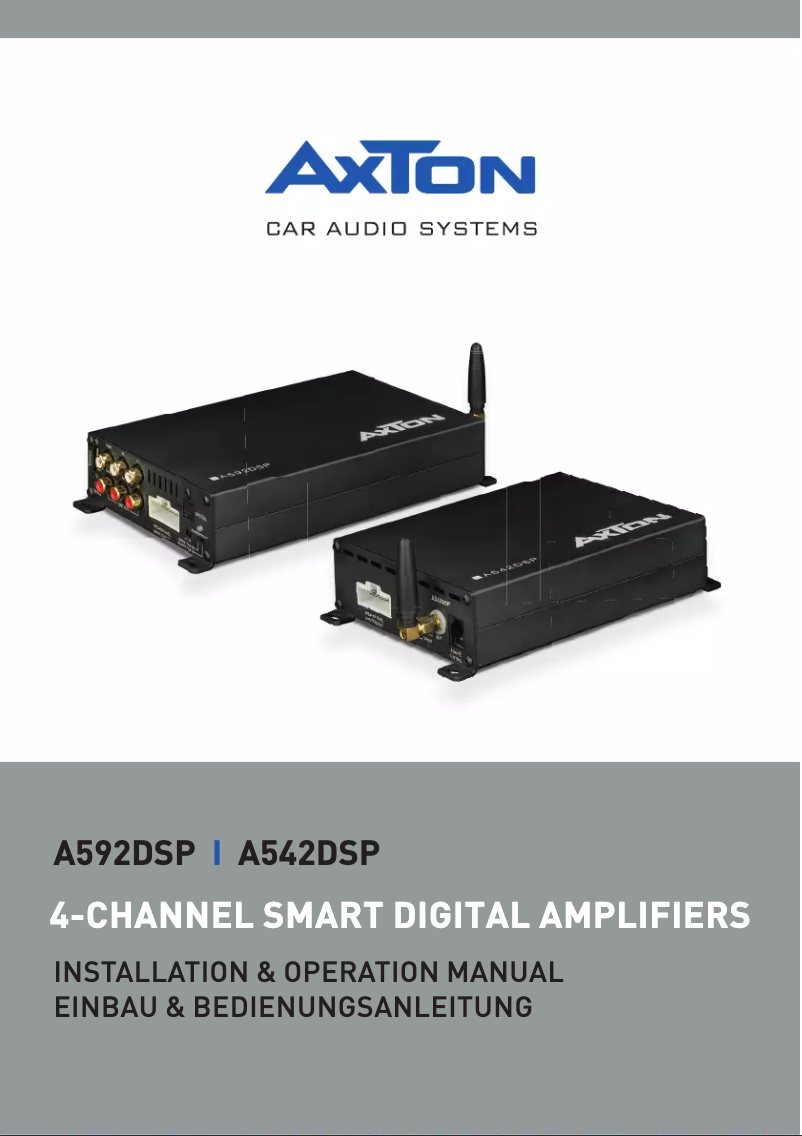 Page n°1 - Manuel utilisateur Axton A542DSP