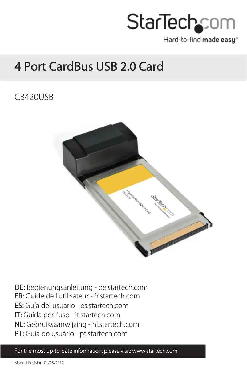 Image de la première page du manuel de l'appareil CB420USB