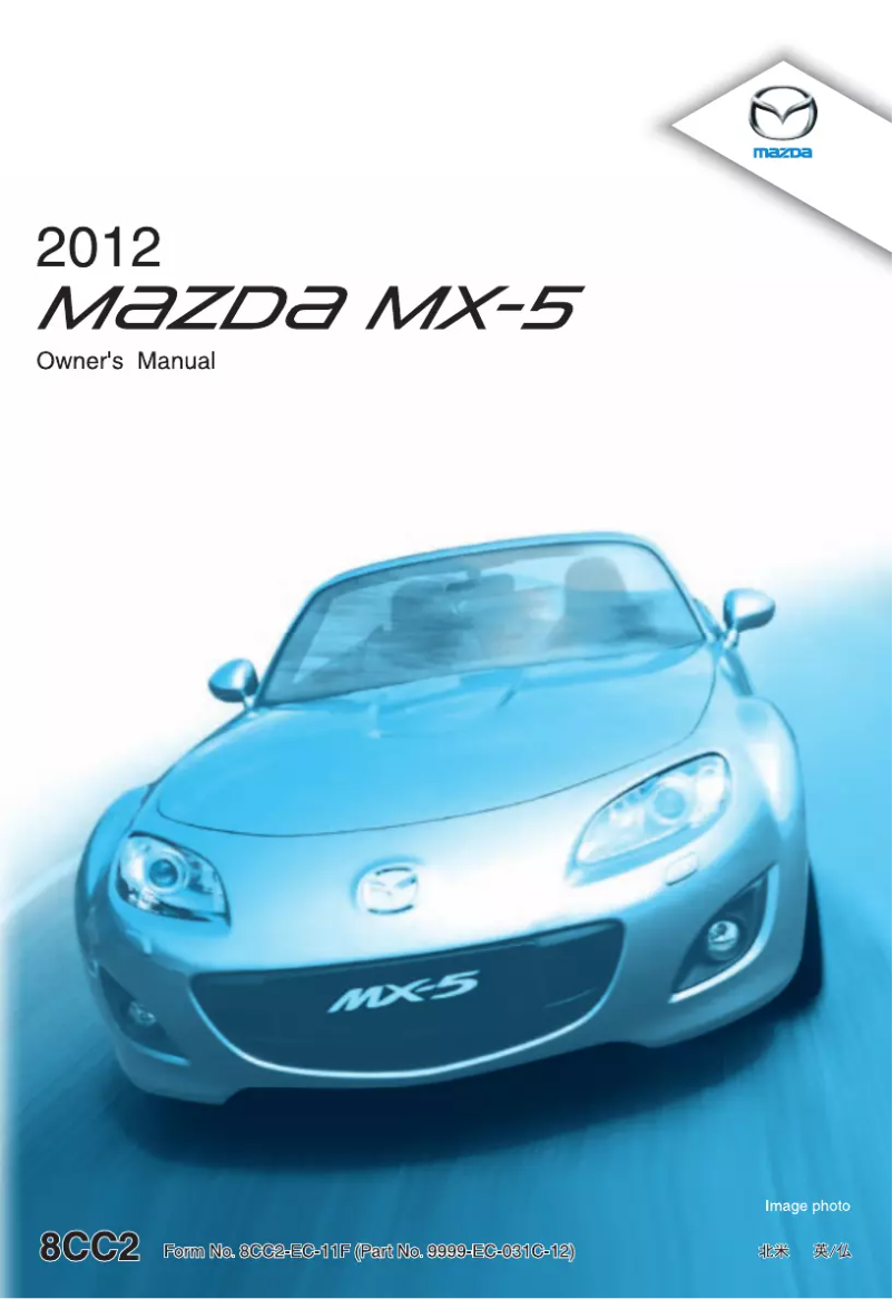 Page 1 de la notice Manuel utilisateur Mazda MX-5 (2012)