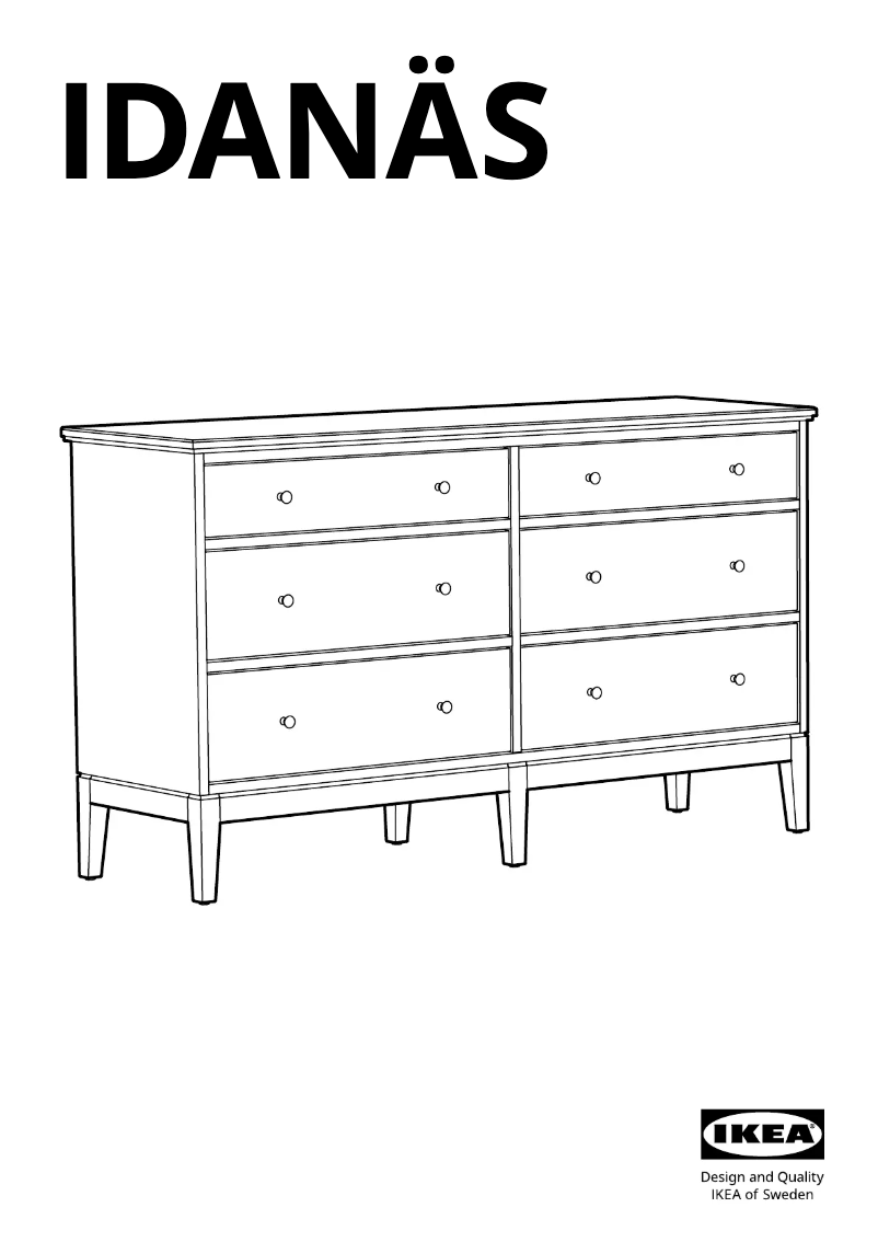 Page 1 de la notice Manuel utilisateur Ikea IDANÄS 304.587.14