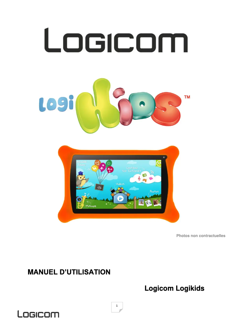 Image de la première page du manuel de l'appareil Logikids
