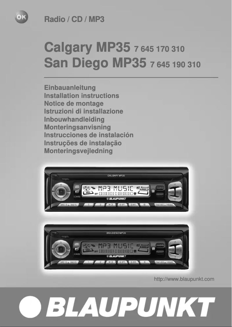 Image de la première page du manuel de l'appareil Calgary MP35