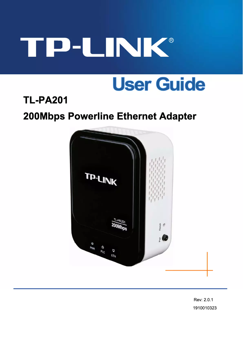 Página 1 del manual Manual de usuario TP-Link TL-PA201