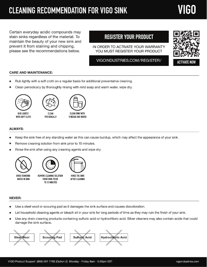 Page n°1 - Manuel utilisateur Vigo Mercer VGR3020CK1