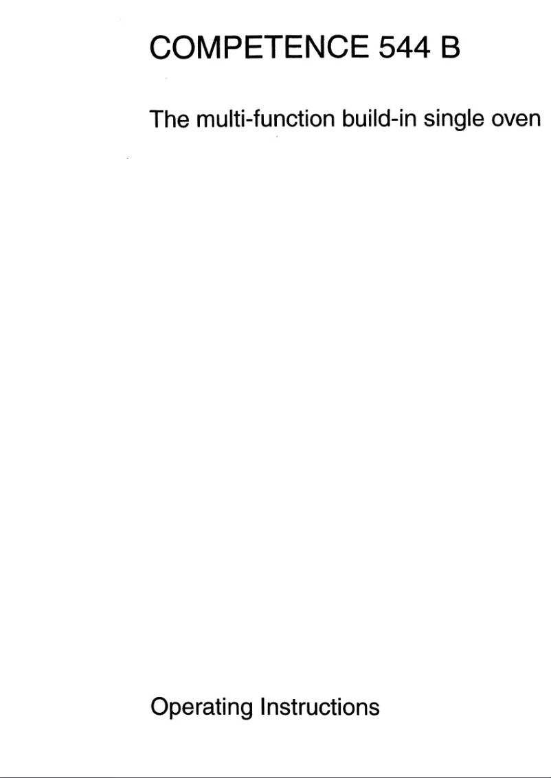 Page 1 de la notice Manuel utilisateur AEG Competence 544B