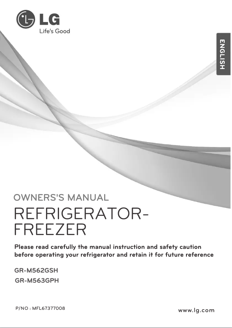 Page 1 de la notice Manuel utilisateur LG GR-M562GSH