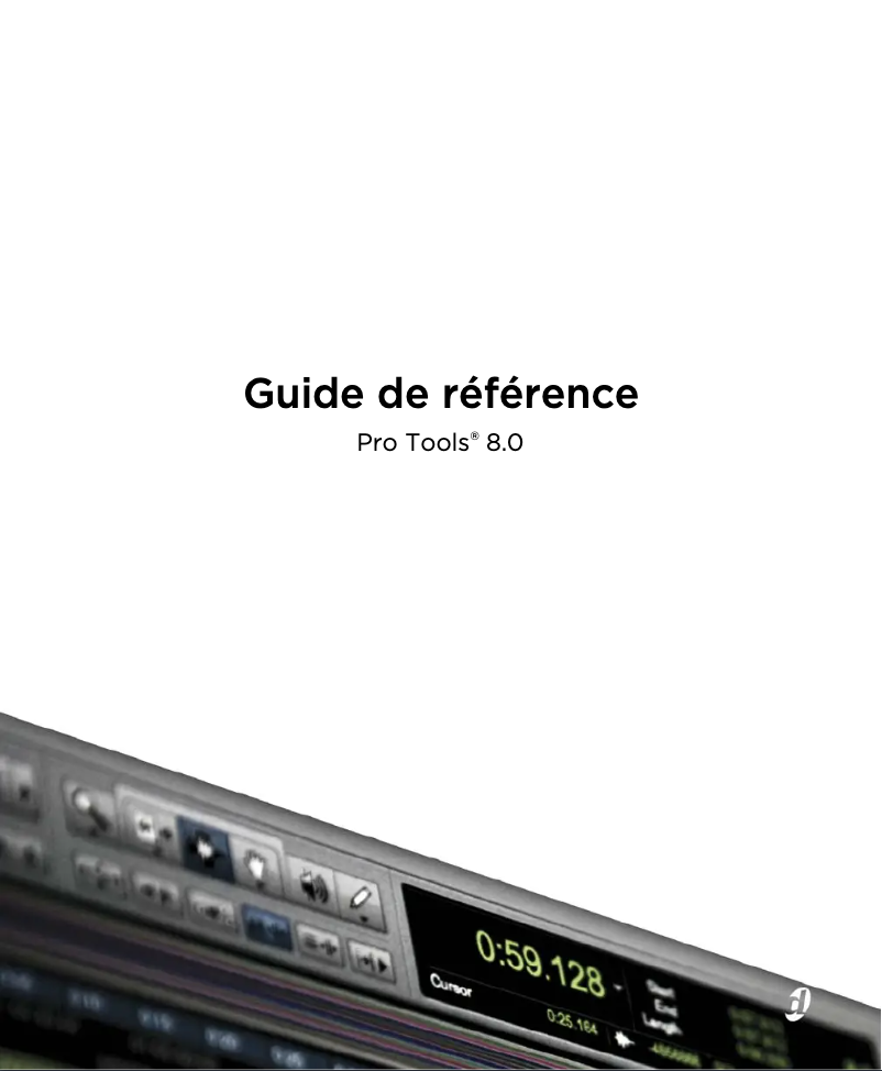 Page 1 de la notice Manuel utilisateur Avid Pro Tools 8.0