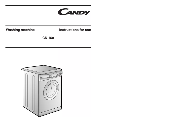 Page n°1 - Manuel utilisateur Candy CN150