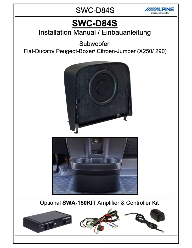 Image de la première page du manuel de l'appareil SWC-D84S