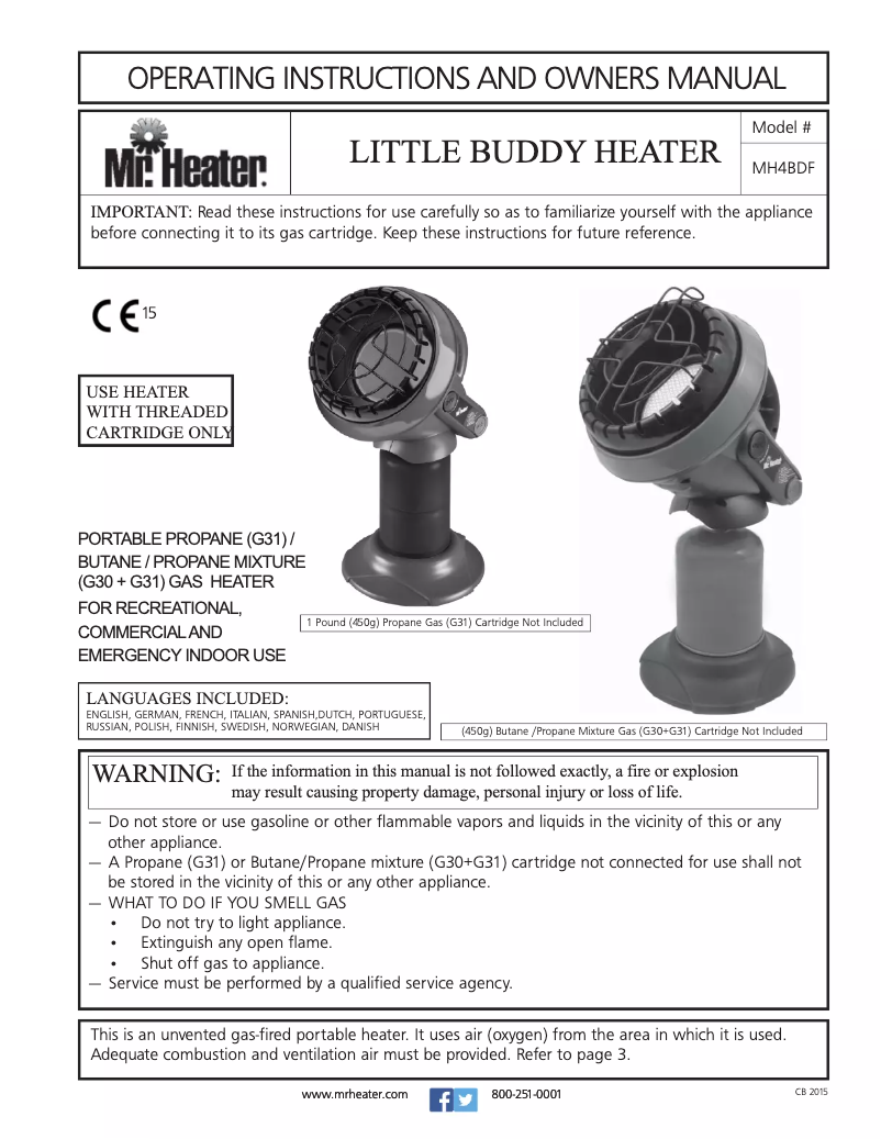 Image de la première page du manuel de l'appareil Little Buddy MH4BDF