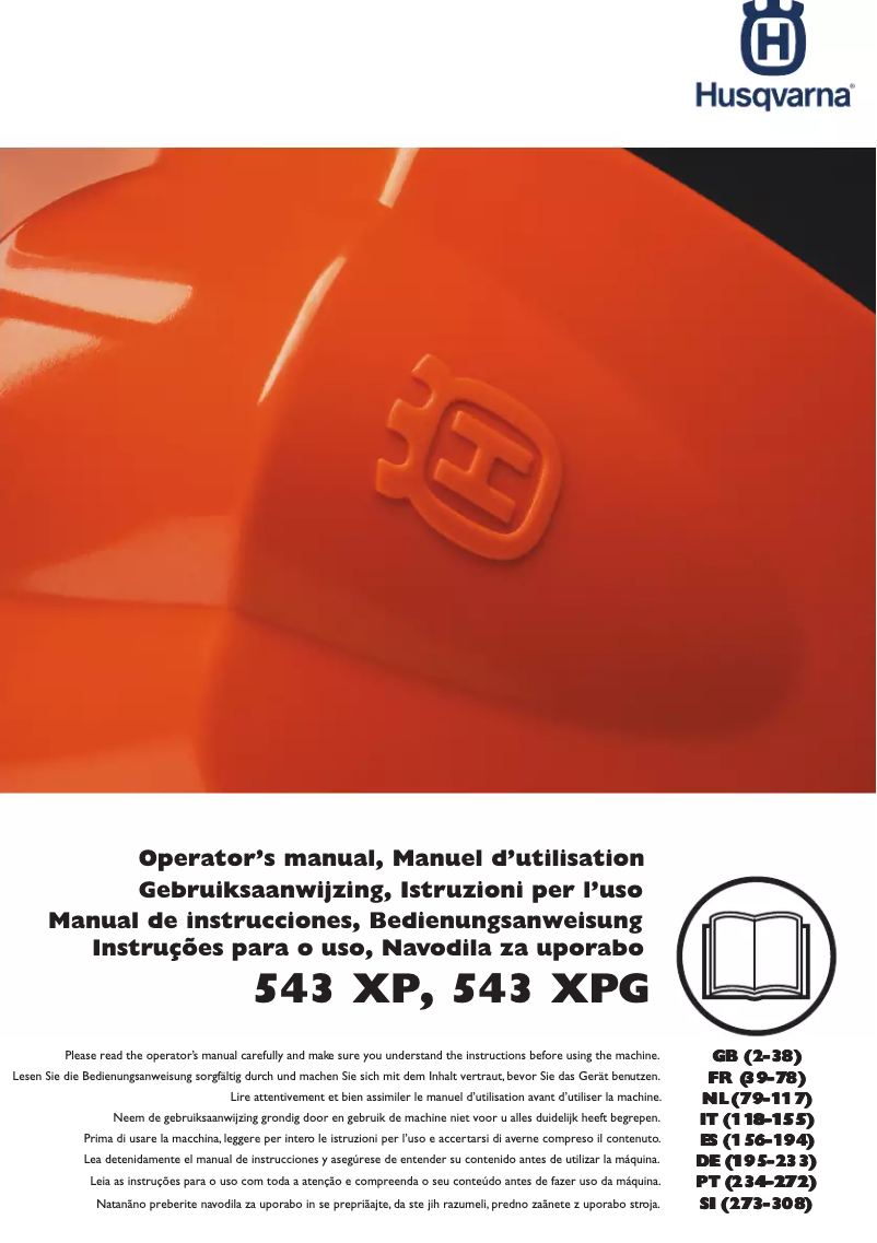 Page n°1 - Manuel utilisateur Husqvarna 272 XP