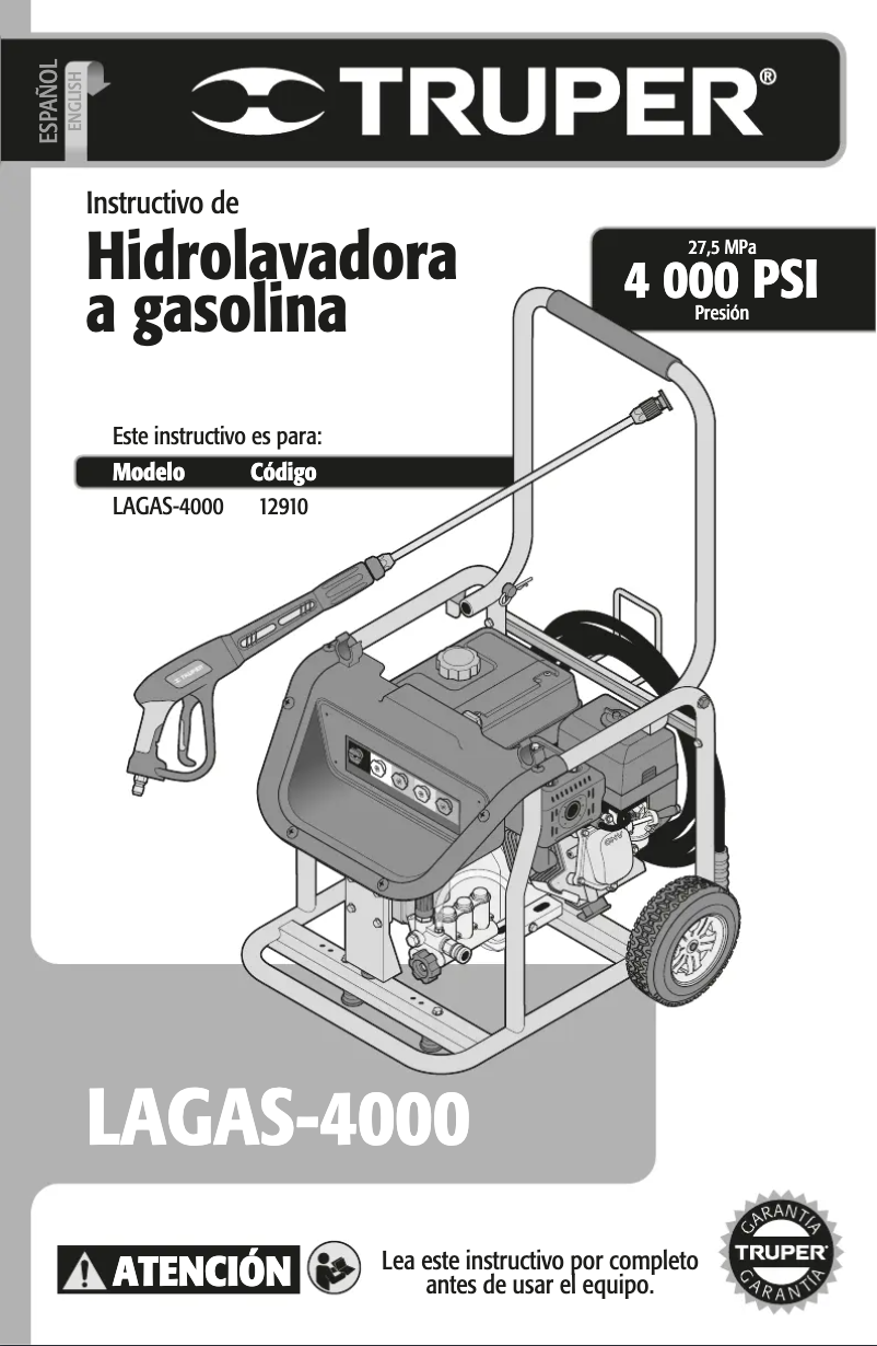 Page n°1 - Manuel utilisateur Truper LAGAS-4000