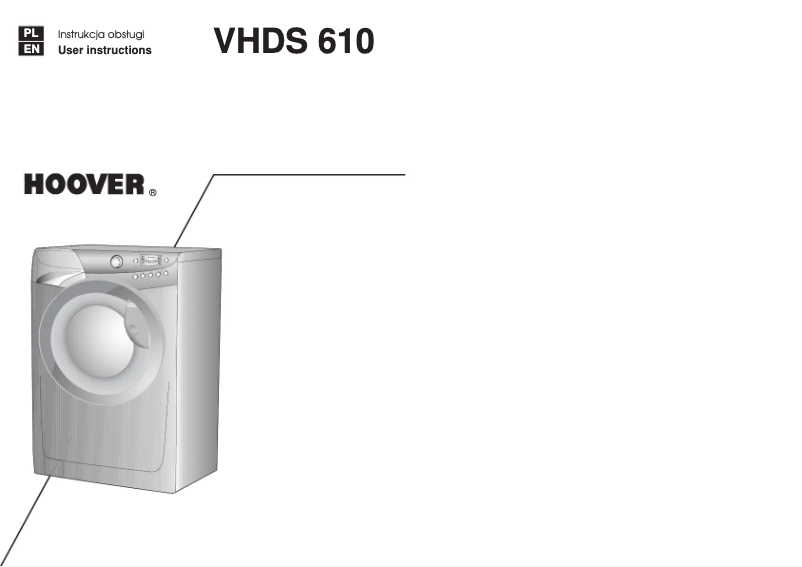 Page n°1 - Manuel utilisateur Hoover VHDS 610-16S