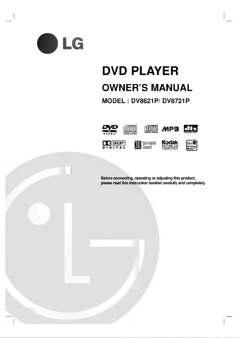 Page 1 of the manual User Manual LG DV8721P