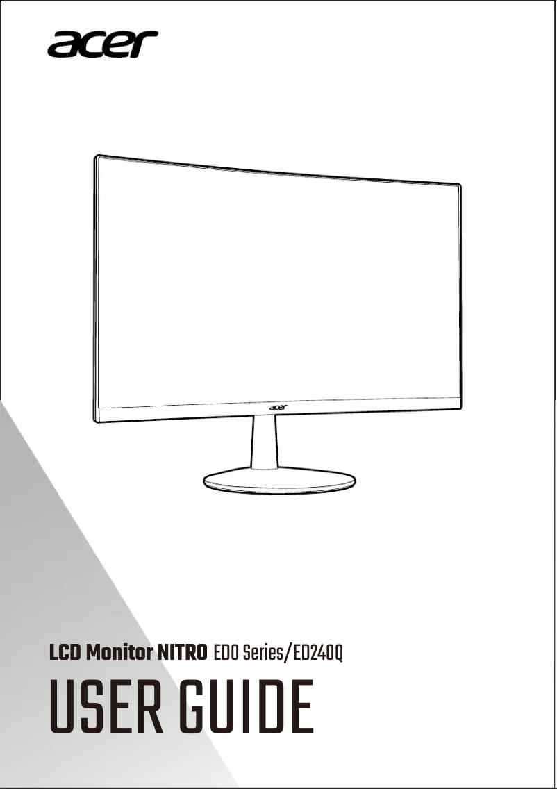 Page n°1 - Guide de démarrage rapide Acer ED240QS