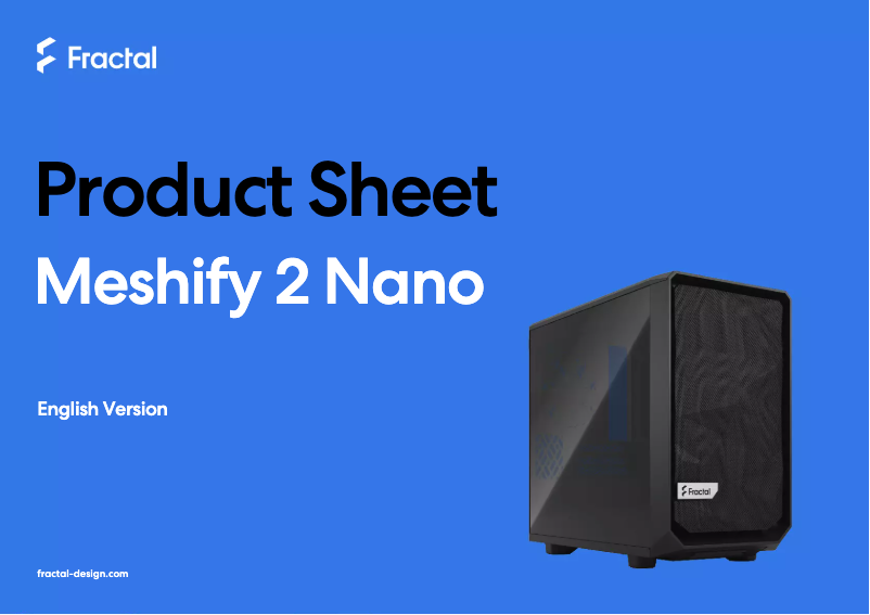Image de la première page du manuel de l'appareil Meshify 2 Nano