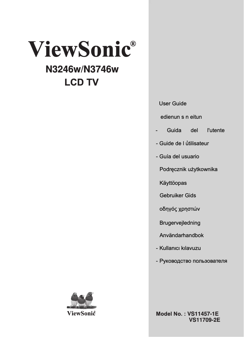 Page 1 de la notice Manuel utilisateur Viewsonic N3246W