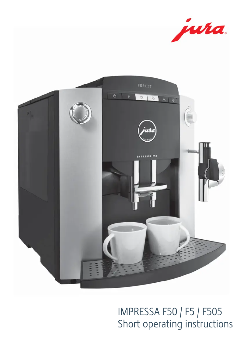 Page 1 de la notice Manuel utilisateur Jura IMPRESSA F5