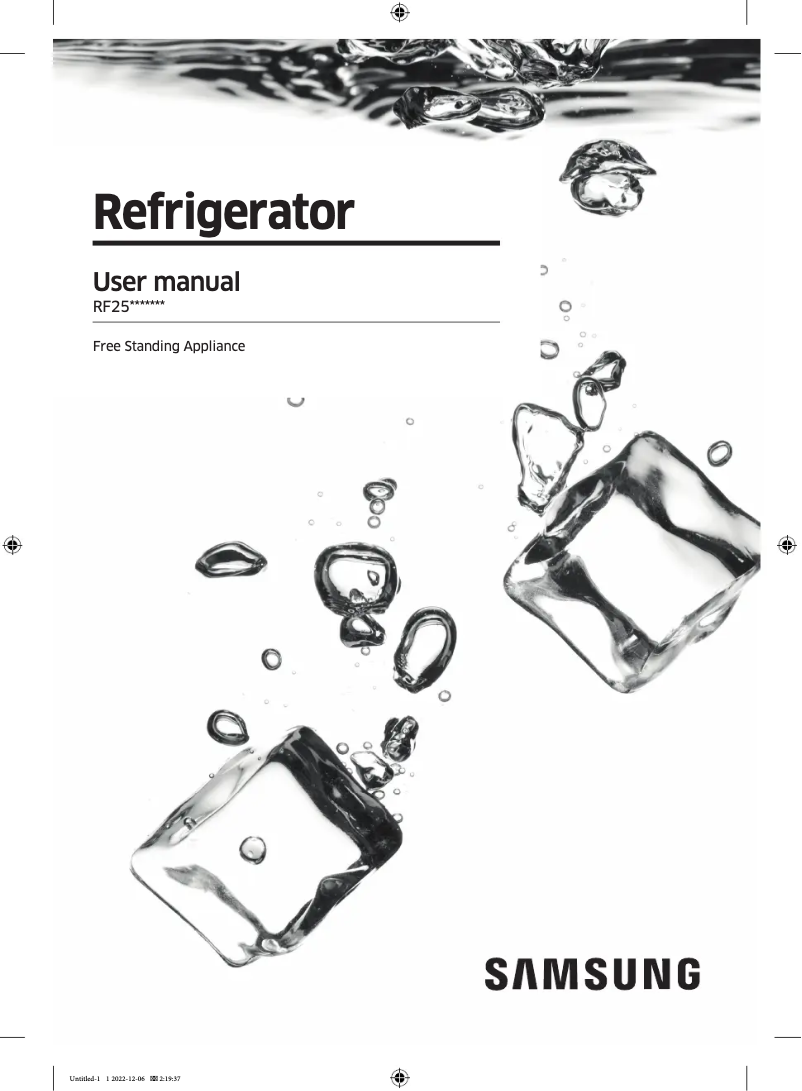 Image de la première page du manuel de l'appareil RF25C5151SR
