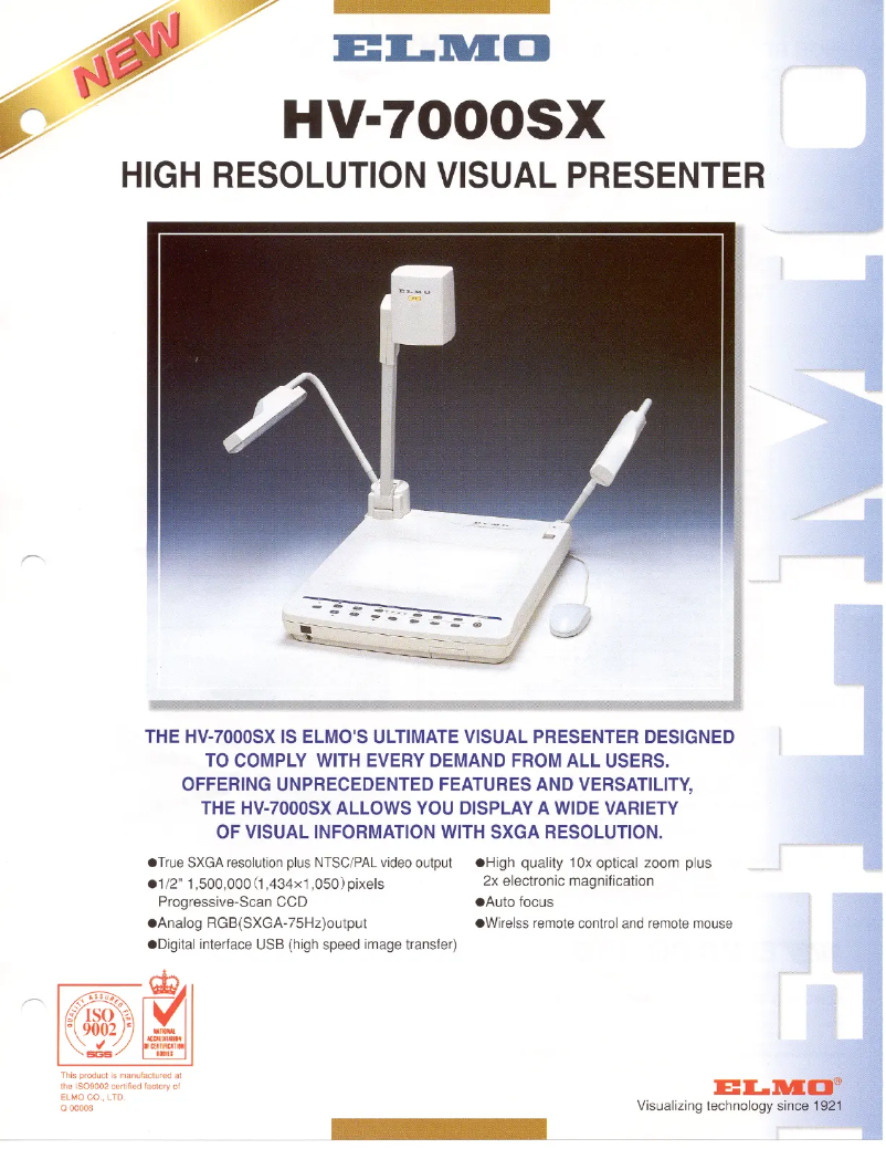 Page n°1 - Brochure Elmo HV-7000SX