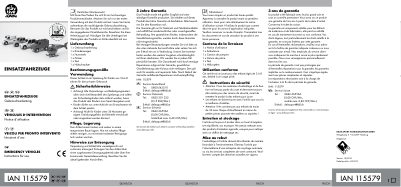 Imagen de la primera página del manual del dispositivo IAN 115579