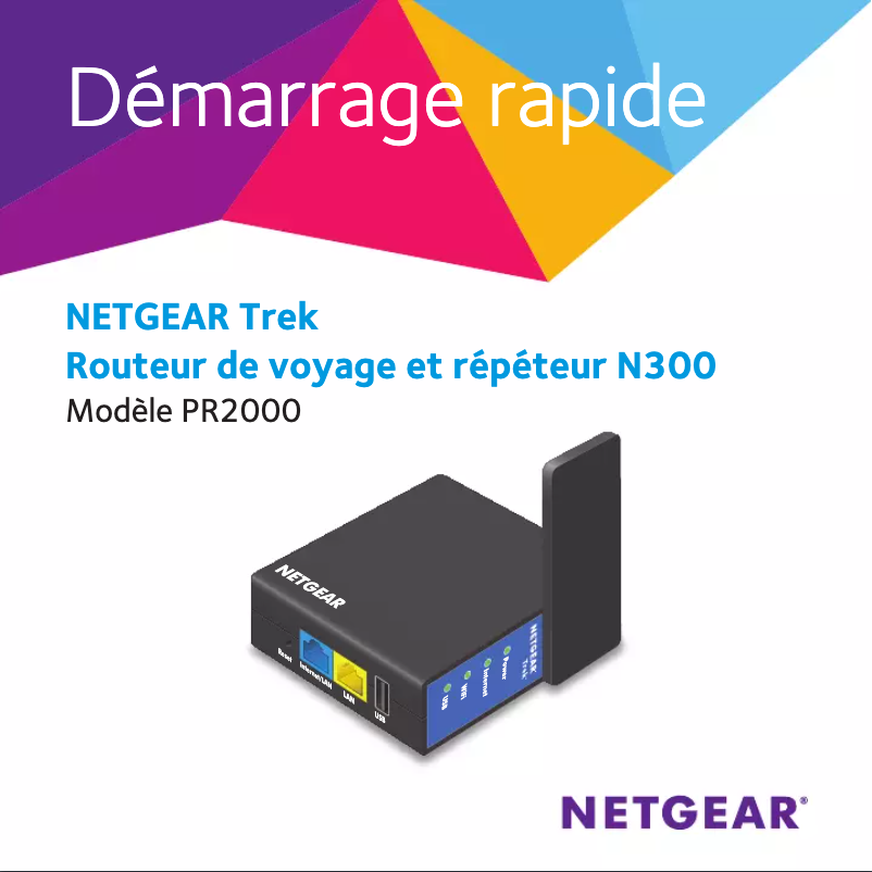 Page 1 de la notice Guide d'installation Netgear PR2000