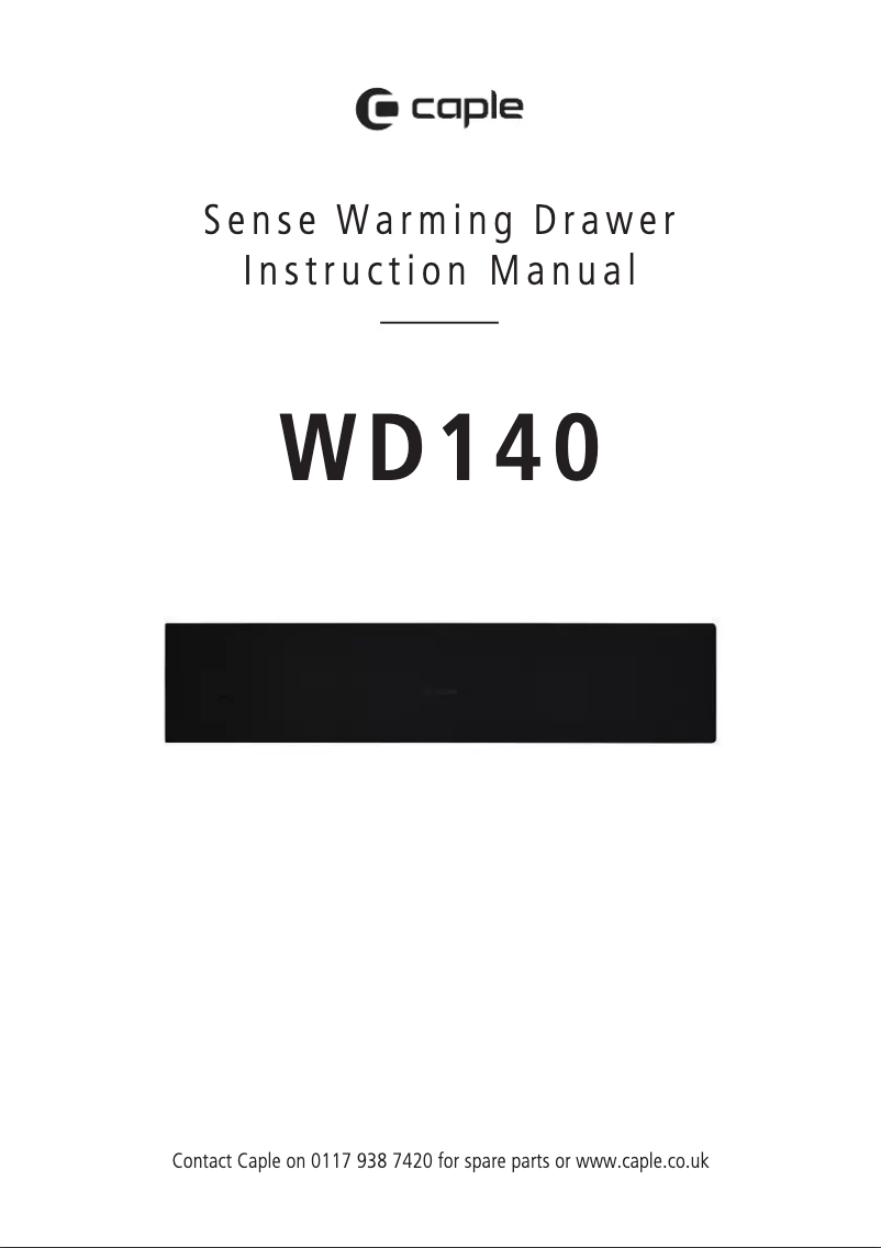 Image de la première page du manuel de l'appareil WD140BS