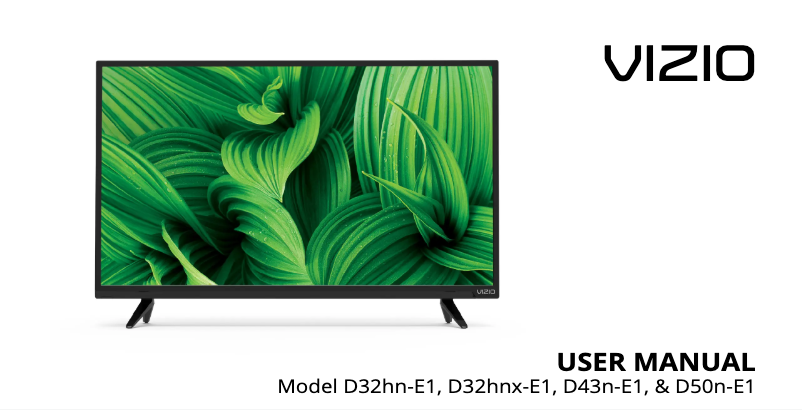 Page 1 de la notice Manuel utilisateur VIZIO D32HN-E1