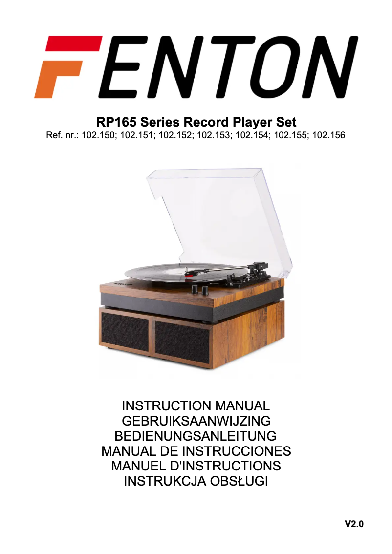 Image de la première page du manuel de l'appareil RP165M