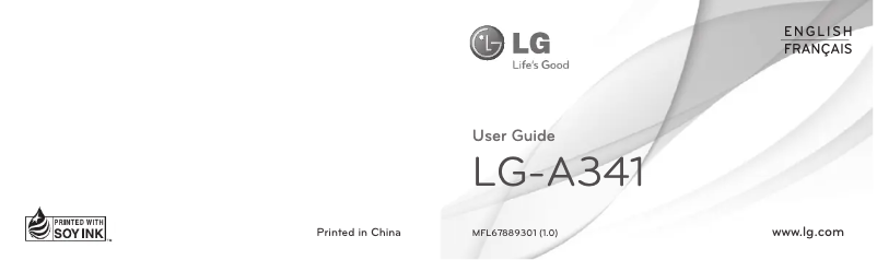 Page n°1 - Manuel utilisateur LG A341
