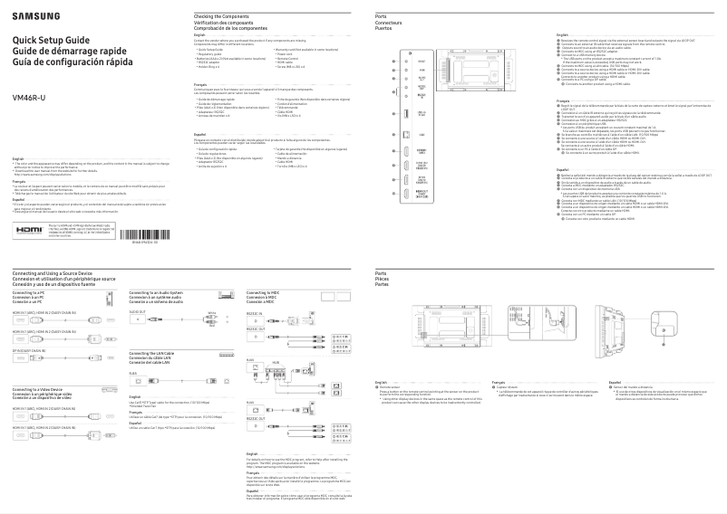 Image de la première page du manuel de l'appareil LH46VMRUBGBXZA