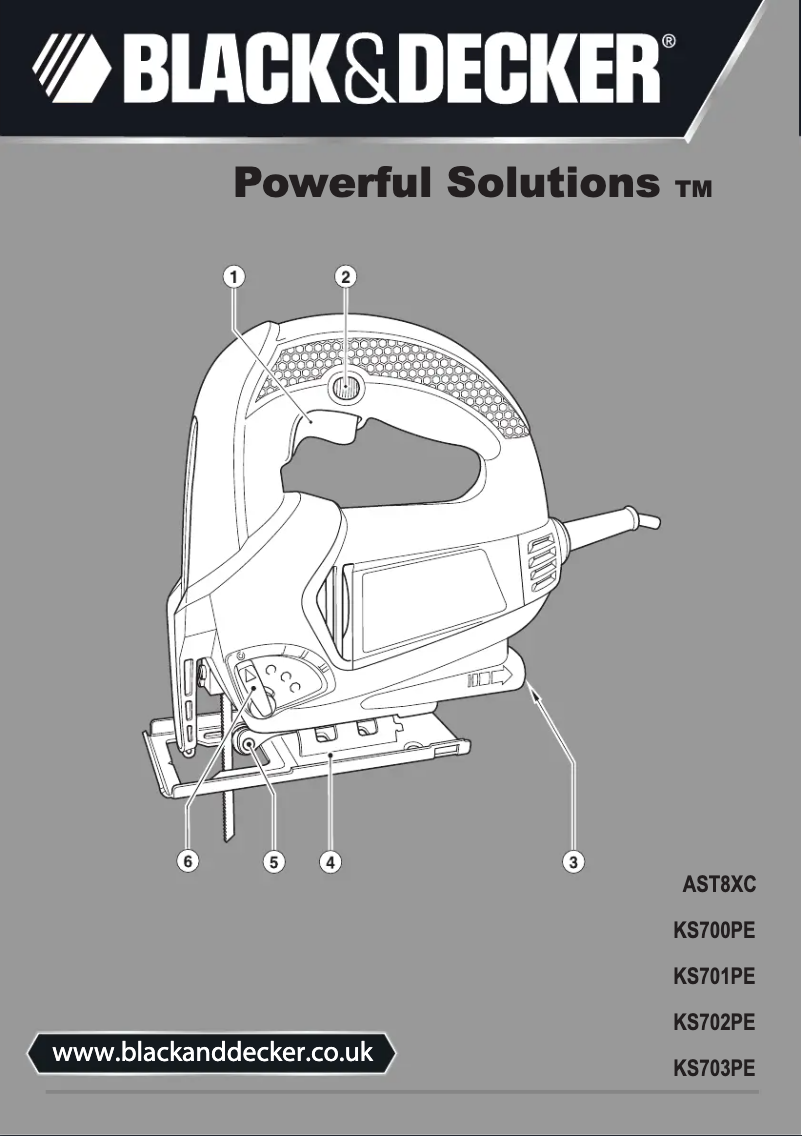 Page 1 de la notice Manuel utilisateur Black & Decker KS702PE