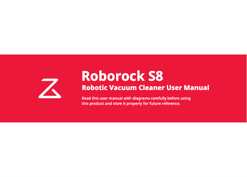 Page 1 de la notice Manuel utilisateur Roborock S8