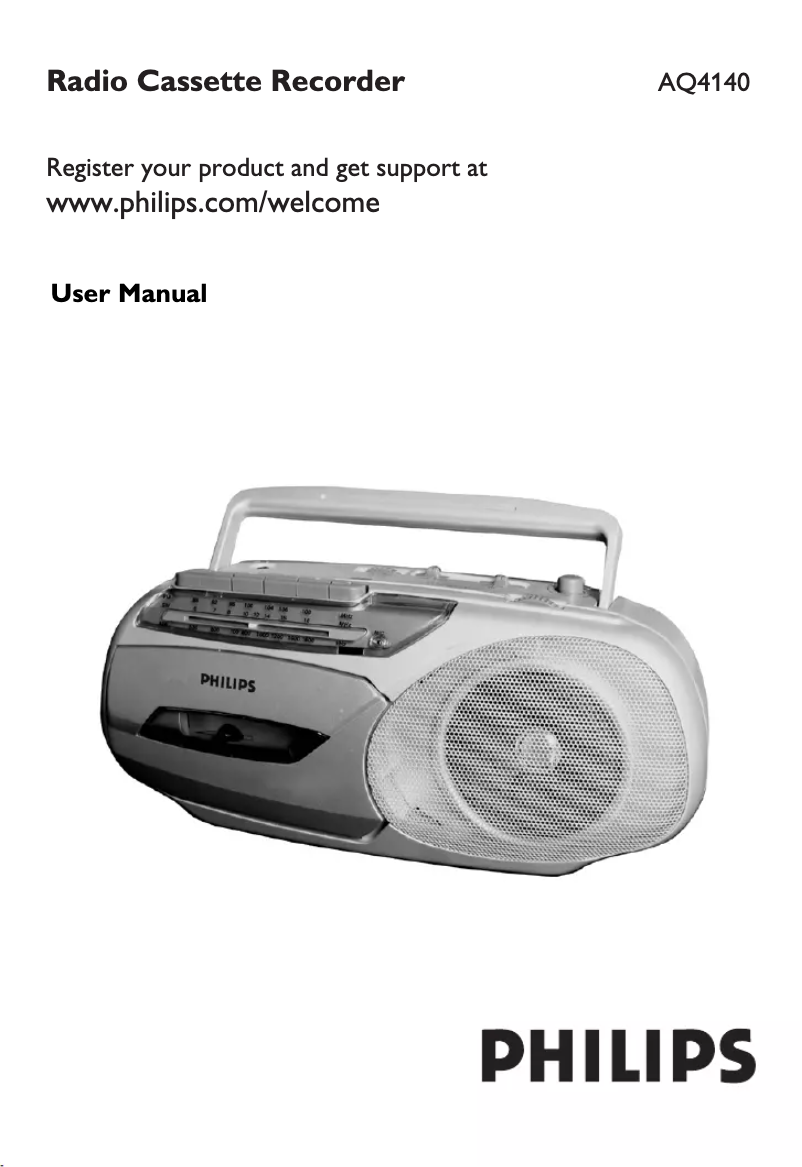 Page 1 de la notice Manuel utilisateur Philips AQ4140