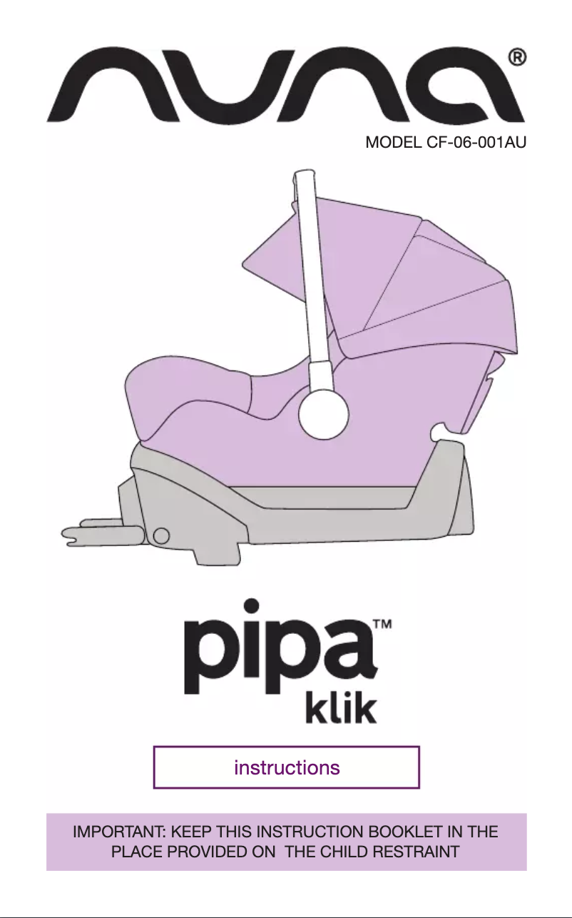 Page n°1 - Manuel utilisateur Nuna Pipa Klik