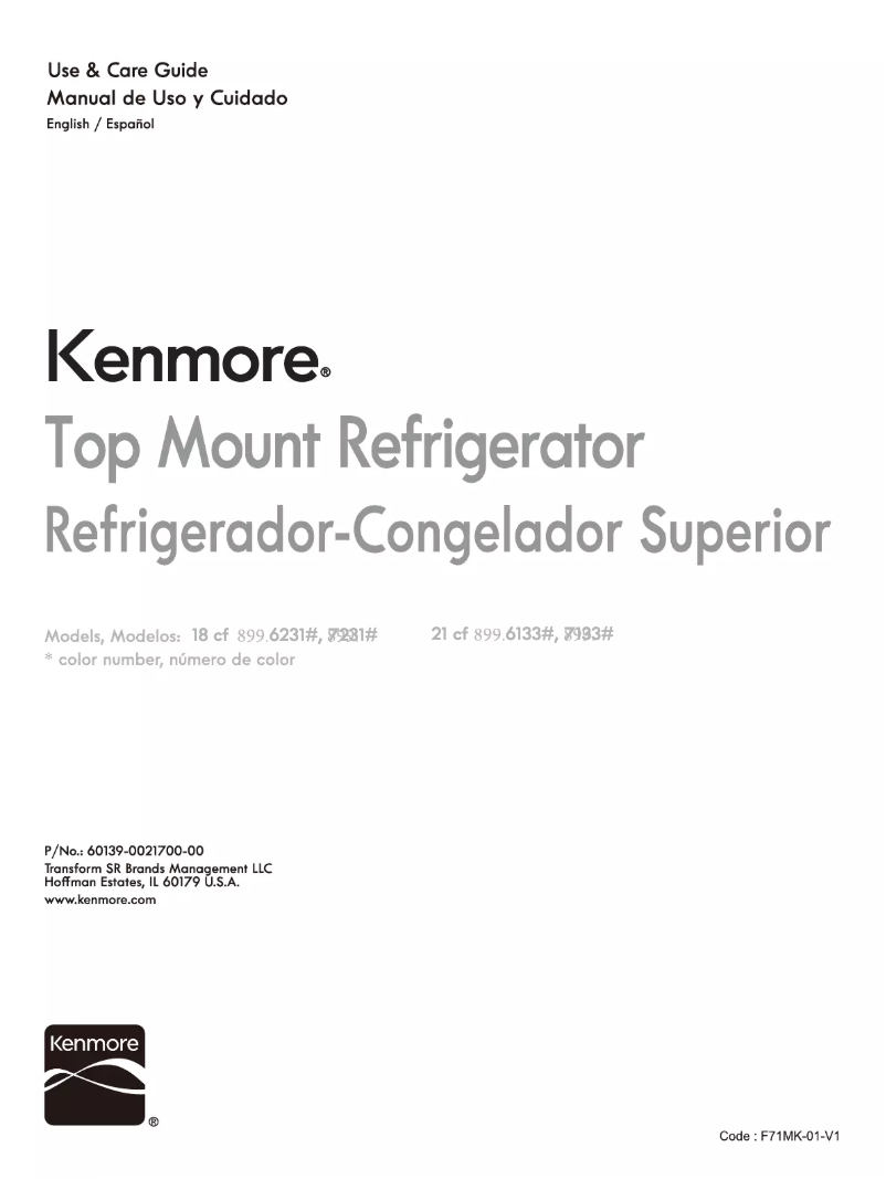 Page 1 de la notice Manuel utilisateur Kenmore 62315