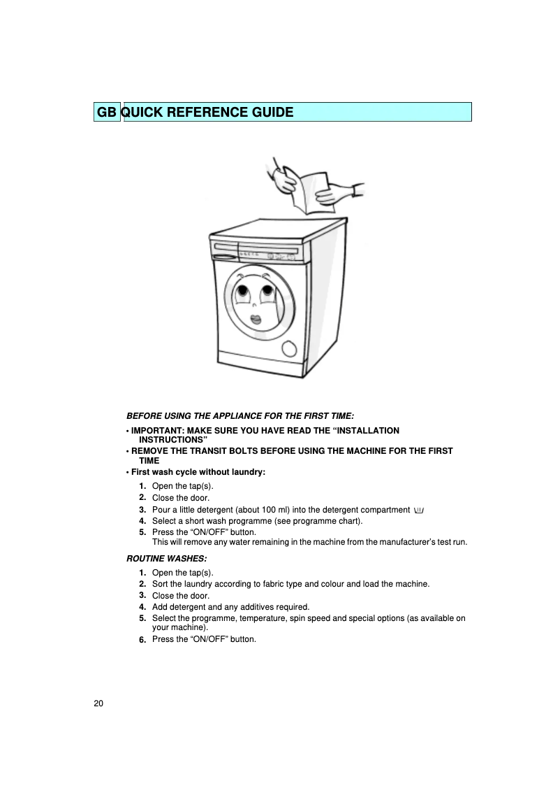 Page 1 de la notice Manuel utilisateur Whirlpool Universe 1200/A